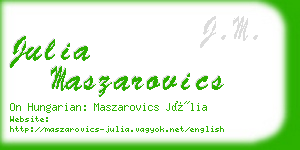 julia maszarovics business card